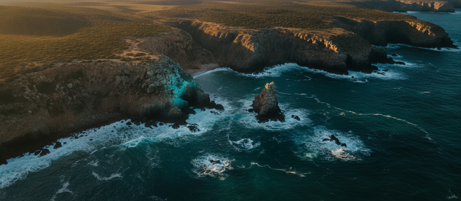 Survol côte sauvage